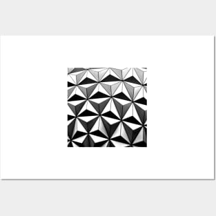 Black and White Diamond Shape Posters and Art
